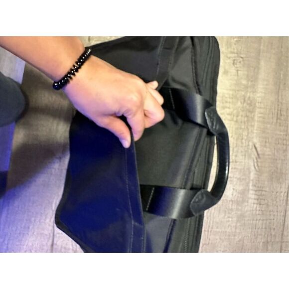 Tumi Alpha Black Ballistic Nylon Expandable Laptop Briefcase Bag - Picture 12 of 12